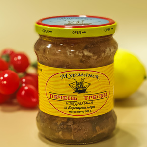 Печень трески "Мурманск" натуральная из Баренцева моря (500 гр.)