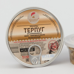 Терпуг филе-ломтики в масле, 180г