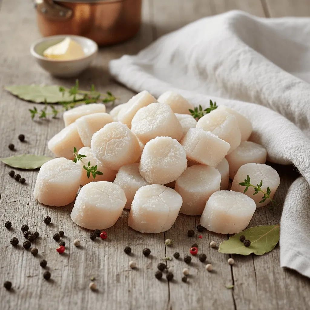 Морской гребешок средний L 40-60 шт/фунт, индивидуальной заморозки (500 гр.)