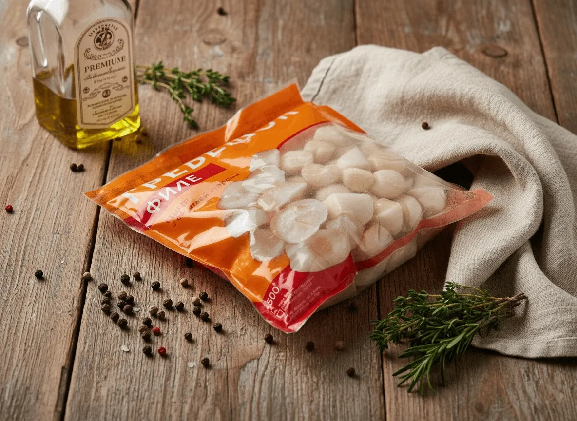 Морской гребешок средний L 40-60 шт/фунт, индивидуальной заморозки (500 гр.)