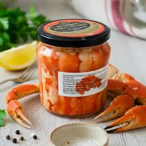 Мясо Камчатского краба в банке, в собственном соку, не мороженый, без консервантов (350 гр.)