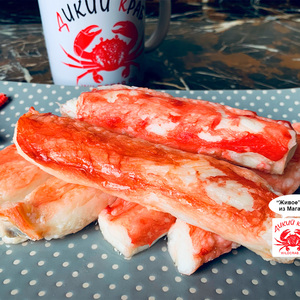 Первая фаланга Камчатского краба очищенная, крупная 10-14 см (мясо краба сухой заморозки) 1 кг