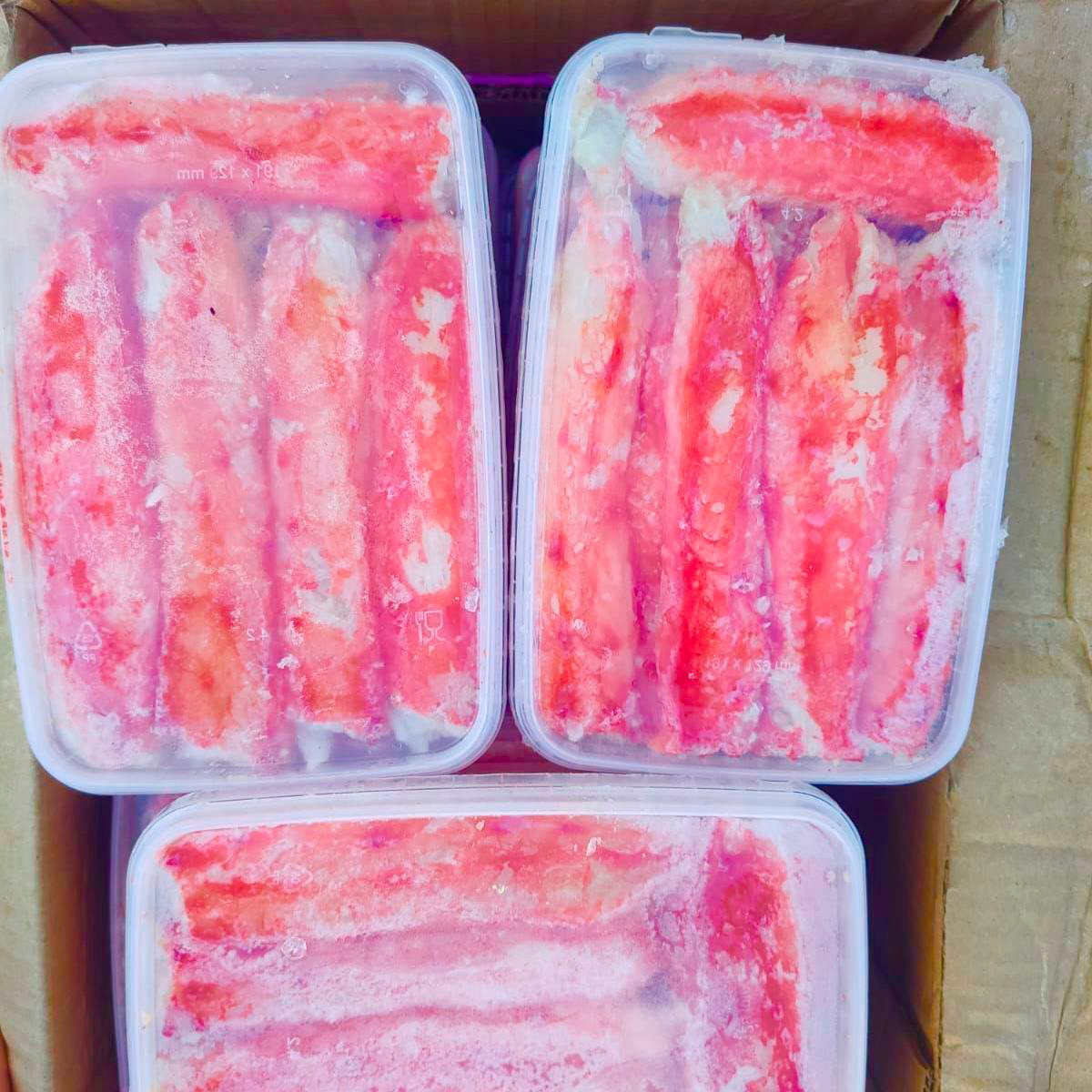 Первая фаланга Камчатского краба Сахалинская / очищенная / экстра-крупная 14-16 см / мясо краба сухой заморозки 1 кг